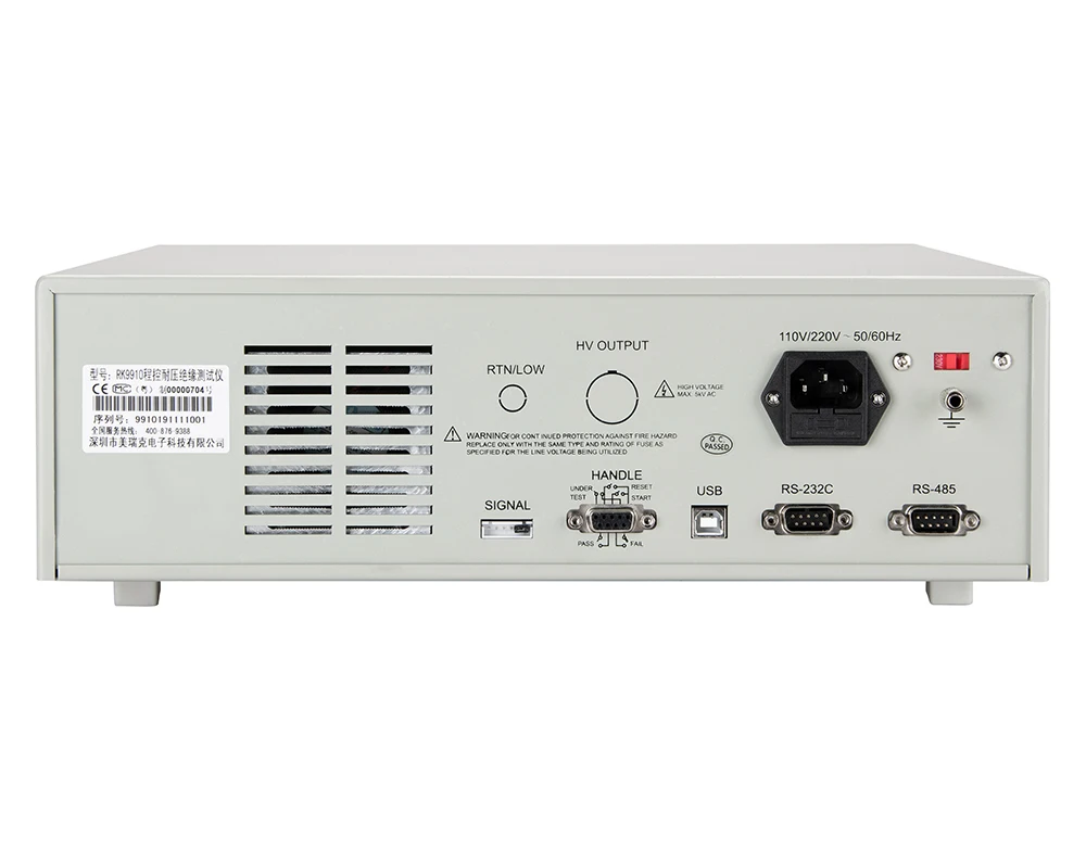 RK9910/RK9920/RK7122 Programmable Insulation and Voltage Withstand Tester for AC/DC Isolation Detection RK9910/RK9920/RK7122 Programmable Insulation and Voltage Withstand Tester for AC/DC Isolation Detection
